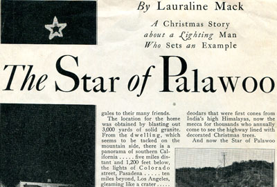 Electrical Dealer article 1930 Star of Palawoo